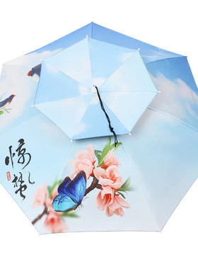 头戴式钓鱼伞防晒遮阳加大雨伞