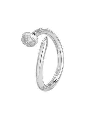 素圈钉子纯银戒指女原创小众设计