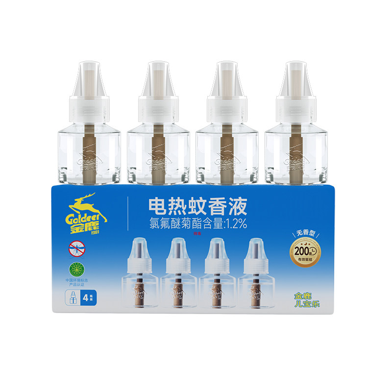 金鹿电热蚊香液补充套液家用无味驱蚊液防蚊液