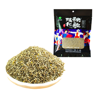 忆思源 陕西特产陕北延安黑小米500g 煮粥陕北农家五谷杂粮小米粥