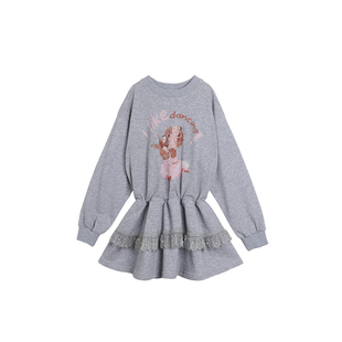 NORNOR陈大猪童装女童卫衣连衣裙春季新款好看洋气儿童裙子中大童