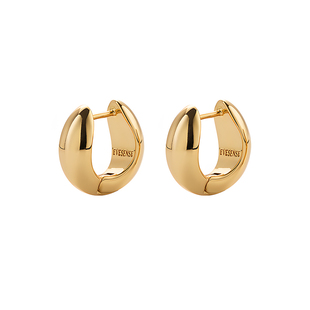 EVESENSE金色高级雕塑感耳圈不规则光面简约时尚耳饰ins百搭耳环