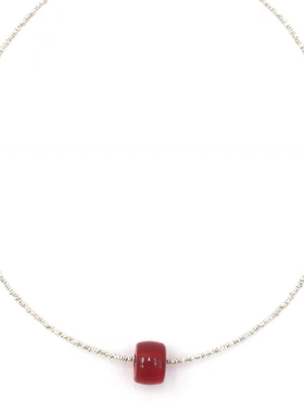 熙素2022新款老玛瑙转运碎银手链