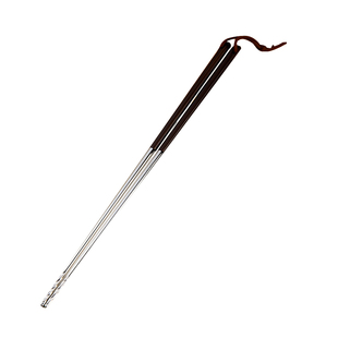 316不锈钢油炸筷子加长鸡翅木柄筷子耐高温防烫火锅筷捞面条公筷