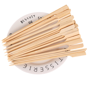 关东煮竹签商用18cm铁炮串串冰糖葫芦专用烧烤带手柄一次性木签子