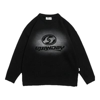 INXXStandby 简约圆领套头毛衣男复古喷染慵懒感针织衫情侣