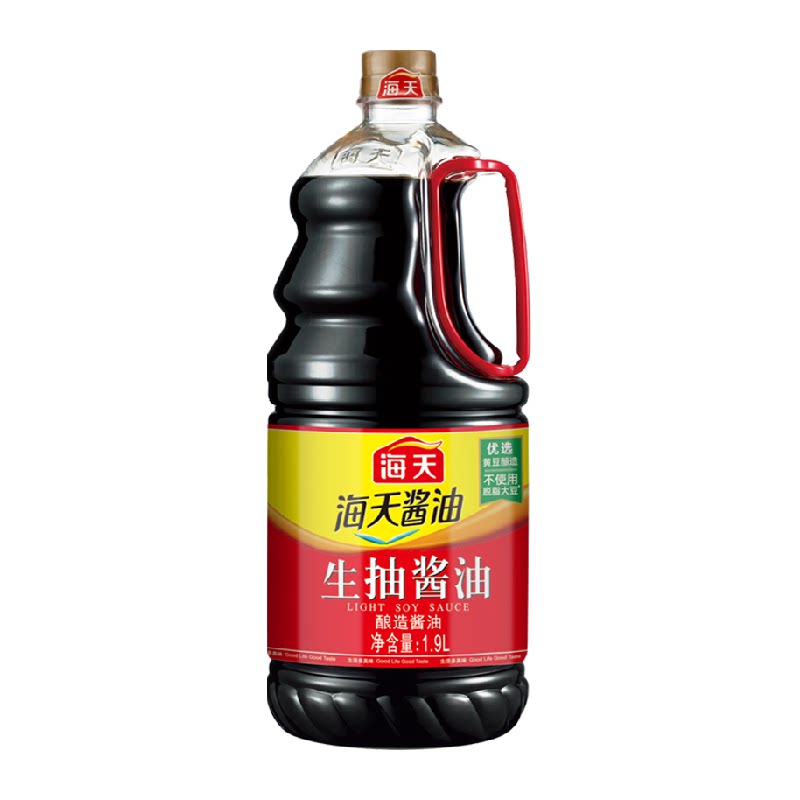 海天酱油生抽酱油1.9l炒菜火锅点蘸酿造酱油凉拌家用大容量