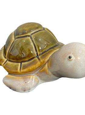 乌龟果盘子家用茶几海龟陶瓷摆件