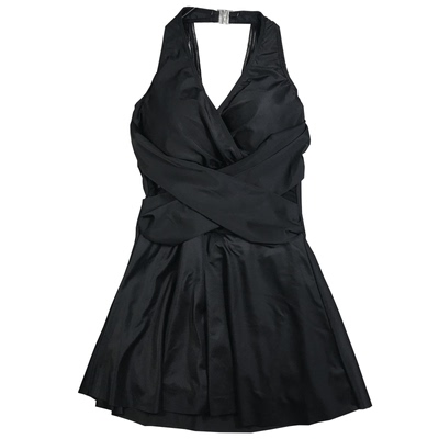 温泉韩国裙式美背少女连体泳衣