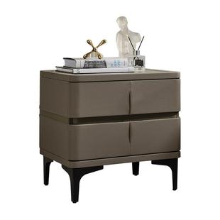 慕思床头柜现代轻奢实木简易柜子用简约现代卧室床边柜051