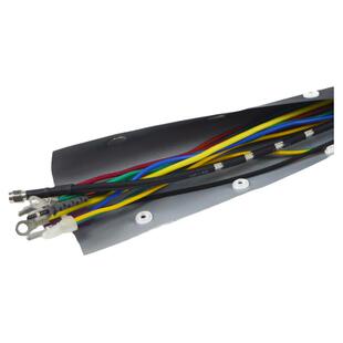 FBT/HPC黑灰双色扣式套管按扣包线布护线结束带电线包裹布