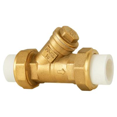 百战PPR过滤器Y型黄铜加厚