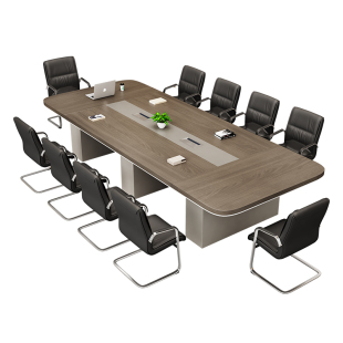 会议室桌子长桌工作台loft简约现代办公室洽谈桌椅组合大型会议桌