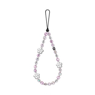 CASETiFY铬金樱粉花卉手机挂链甜美串珠手腕带挂绳包包挂件小吊饰