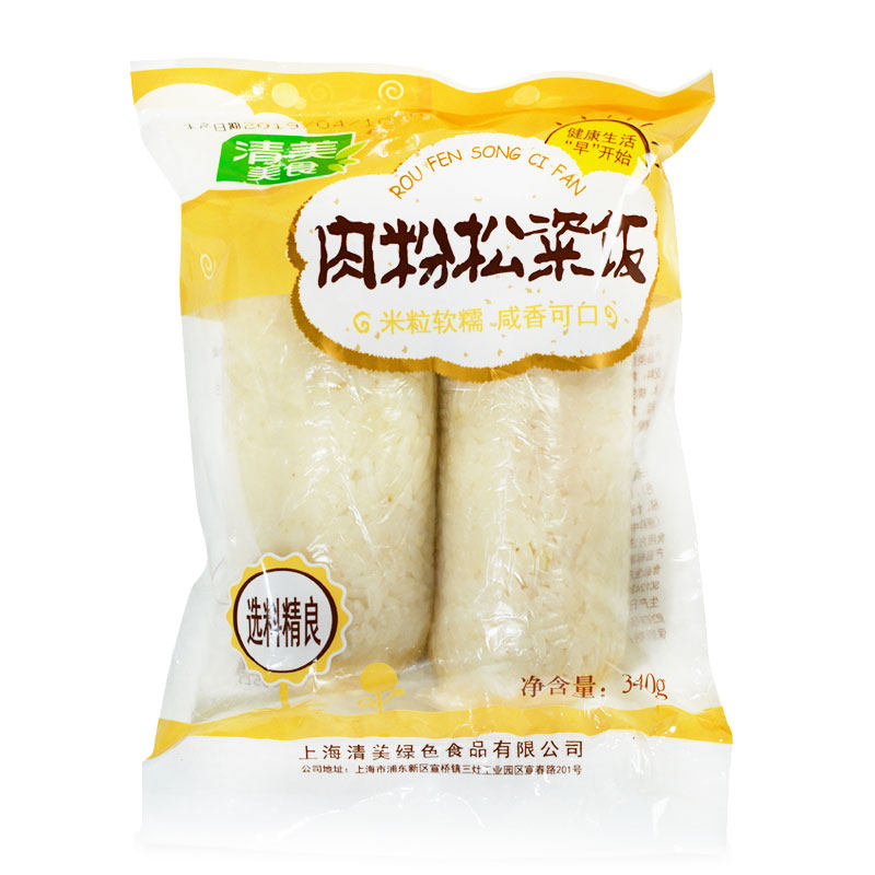 上海清美肉粉松粢饭团340克2个装