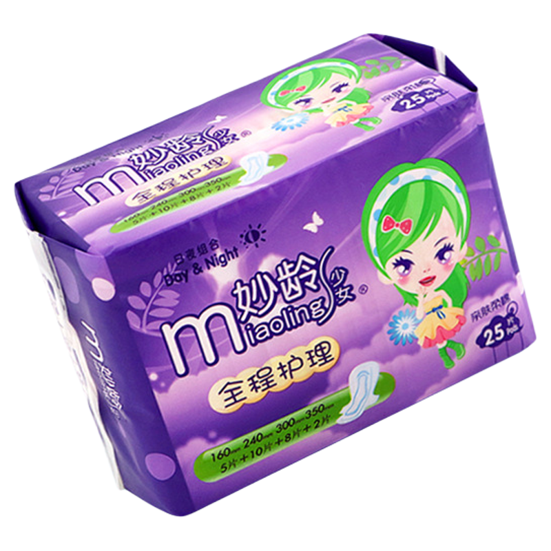 2025新款女性专用卫生巾姨妈巾混合装棉柔护肤25片/包健康系列