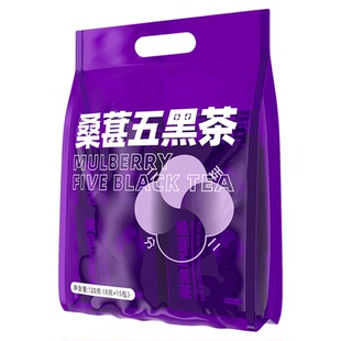 桑葚五黑茶悦发茶黑芝麻黑豆黑枸杞桑葚茶男女养生茶包熬夜恢复茶