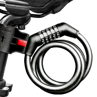中立自行车锁防盗锁密码锁便携式固定滑板山地车电动车专用单车锁