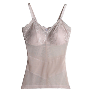 吊带塑身衣上半身夏季薄款带胸垫收腹背心女超薄免穿文胸束身内衣