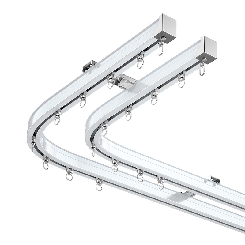 挂钩式单双轨可弯曲窗帘轨道