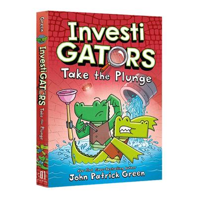 英文原版 InvestiGators Take the Plunge #2 精装全彩漫画书绘本 故事图画本 中小学英语课外阅读