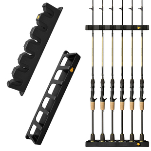 LUREHOLIC加强型立式路亚竿收纳架壁挂式收藏鱼竿架不拆轮支架