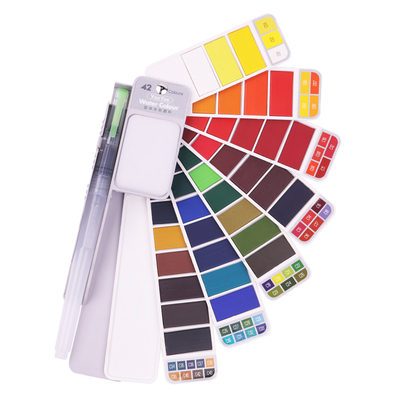 秀普YooYee固体水彩扇形颜料套装