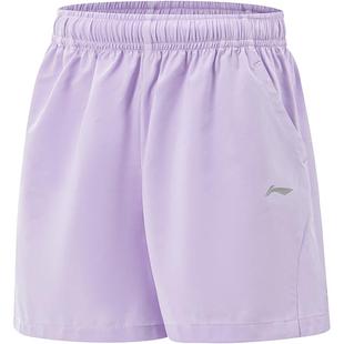 李宁儿童速干短裤宽松裤子吸汗透气夏装新款夏季女童装女孩运动裤