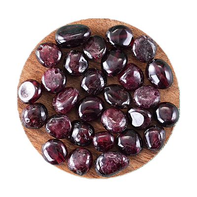 天然石榴石有孔散珠随形