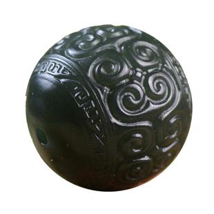 马年高端和田玉单珠塔青玉石回纹珠多宝手串diy配件孔道精修促销