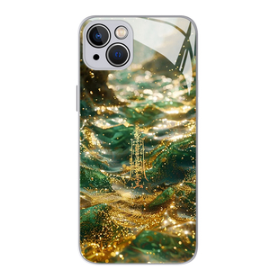 五行符手机壳适用华为mate60pro玻璃pura70/80鎏金nova13新款p50招财12新中式40缺金木水火土30国风15/14/9/7