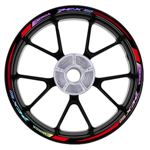 适用于本田PCX160/150车头风挡拉花车标改装减震轮毂贴花反光贴纸