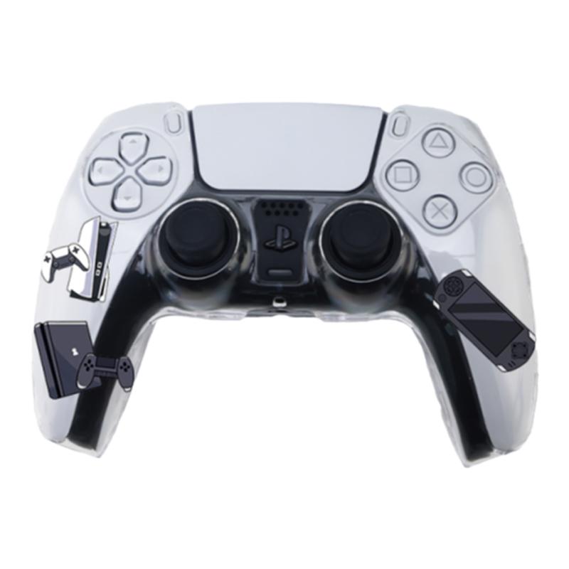 PS5手柄水晶外壳Slim透明pro保护壳防摔防水个性握把保护套透气游戏周边国行配件索尼游戏游戏