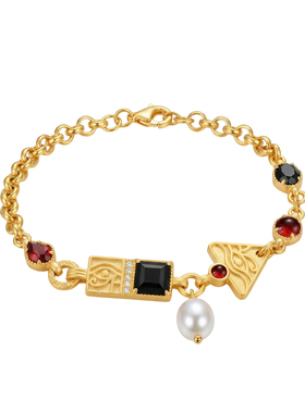 《尼罗河畔》原创纯银黑玛瑙手链