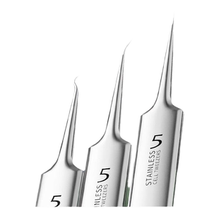 超细高精密尖头去黑头镊子多嘴型细胞粉刺夹美容院专用挤痘痘工具