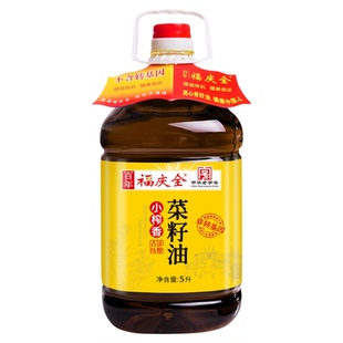 百年福庆全小榨香菜籽油5L 非转基因古法压榨