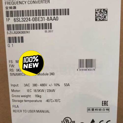 【询价】6SL3224-0BE31-8AA0G120变频器适用