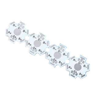 3W RGB全彩大功率LED灯珠  6脚散热铝基板20MM 散热片
