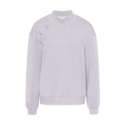 JESSIE纯色立领套头新中式卫衣