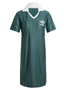 Adidas阿迪达斯三叶草夏季女子连衣裙宽松运动休闲裙子简约IX5507