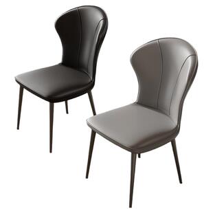 环抱式靠背餐椅凳子曲线靠背餐厅出租房用网红软包家用餐桌椅子