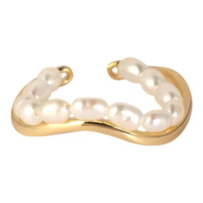 AIR-HORIZON戒指珍珠链条港式