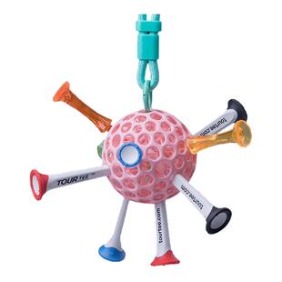 高尔夫tee球钉插环保彩色3D打印高尔夫球tee扎创意球钉收纳球