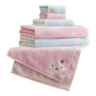 多样屋毛巾儿童洗脸毛巾小毛巾全棉卡通家可爱用洗澡擦汗巾
