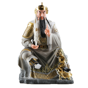 玄天上帝神像像祖师爷真武大帝神像玄武大帝道家汉白玉佛像摆件