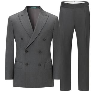 【意大利进口VBC】柏品澳洲纯羊毛西服套装男双排扣宴会礼服西装