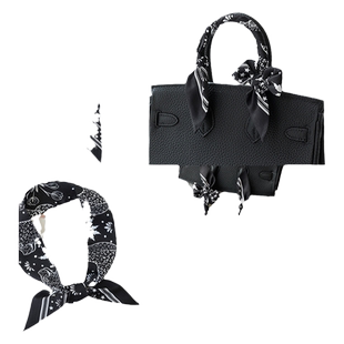 黑色长条小丝巾女绑包包丝带提手柄缠带发带手腕配饰飘带脖子领带