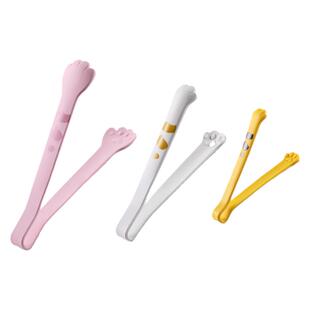 猫爪夹小夹子厨房硅胶食品夹儿童零食婴儿辅食夹子宝宝食物夹