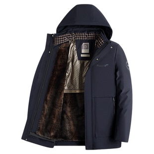 啄木鸟棉服男款冬季2025新款冬装爷爷棉袄中老年父亲爸爸保暖外套