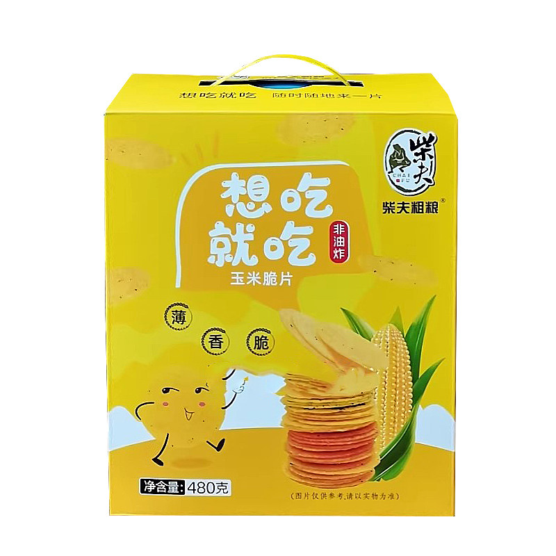 柴夫粗粮玉米脆片480g盒装